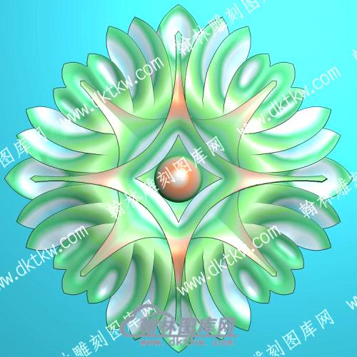 欧式圆形洋花精雕图（OSYH-862）