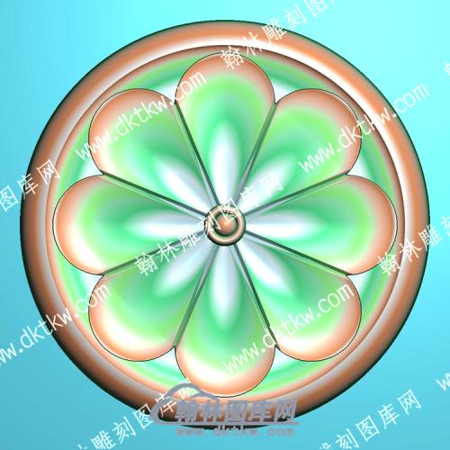 欧式圆形洋花精雕图（OSYH-881）