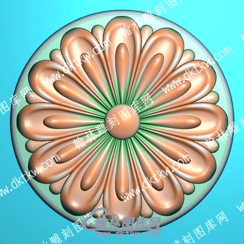 欧式圆形洋花精雕图（OSYH-890）