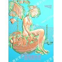 少数民族傣族美女精雕图（ZSRW-159）