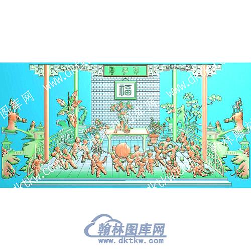 百子图精雕图（ZSRW-176）