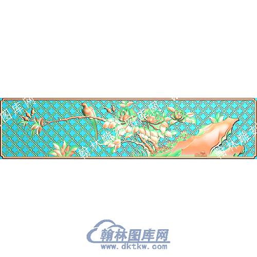 花鸟花型底纹精雕图（ZSZW-761）