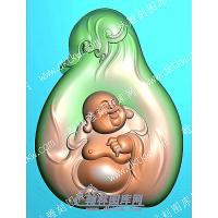 挂件弥勒布袋佛有线精雕图（GJMLF-002）