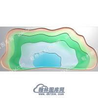 行业简单茶盘精雕图（HYCP-084）