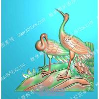 中式双仙鹤精雕图（ZSDW-622）