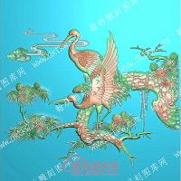中式仙鹤祥云精雕图（ZSDW-625）