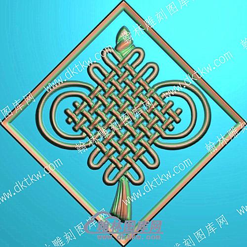 中式中国结方形精雕图（ZSQT-020）