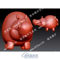 卡通河马立体圆雕图（YDKT-092）