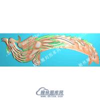 行业凤梳梳子精雕图（HYSZ-011）