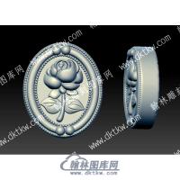 玫瑰花牌子吊坠立体圆雕图（（YDDZ-083）