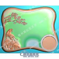 猛虎行业茶盘精雕图（HYCP-105）