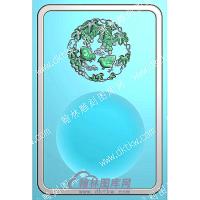 行业双鸡茶盘精雕图（HYCP-102）