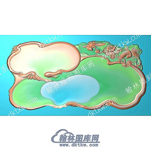 鸟语花香行业茶盘精雕图（HYCP-136）