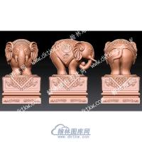 大象立体圆雕图（YDDX-003）