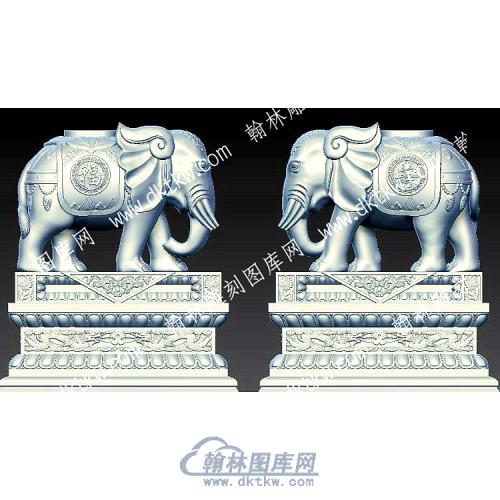 大象立体圆雕图（YDDX-004）