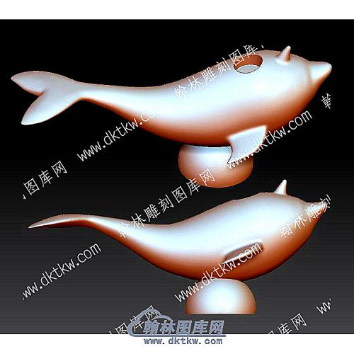 海豚动物综合立体圆雕图（DWZH-001）