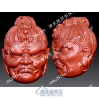 核雕不动明王佛像立体圆雕图（HDFX-007）