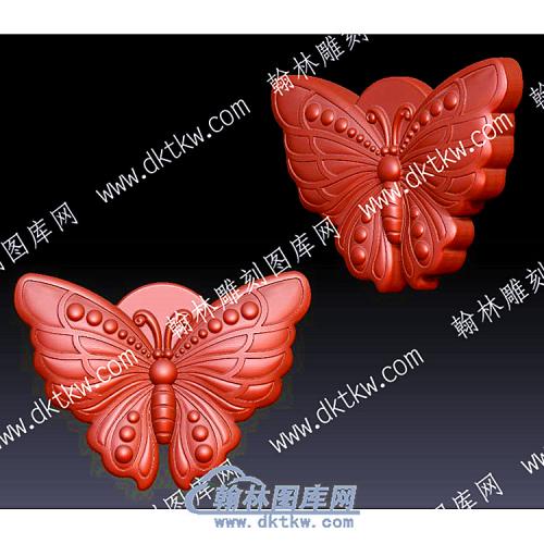 双面小蝴蝶吊坠立体圆雕图（YDDZ-087）