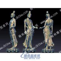 菩萨佛像立体圆雕图（YDFX-096）