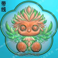 挂件星形鸟卡通精雕图（GJKT-008）