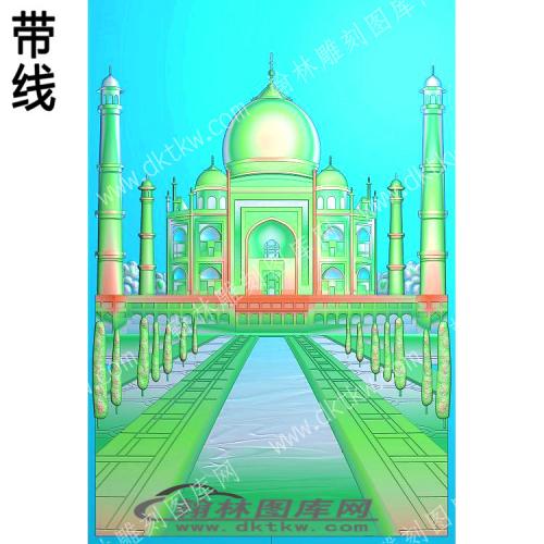 欧式建筑泰姬陵精雕图（OSJZ-001）