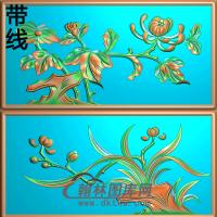 菊花碑板精雕图（MBBB-1563）
