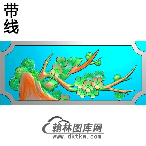 梅花碑板精雕图（MBBB-1587）