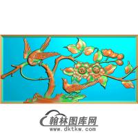 牡丹鸟无线碑板精雕图（MBBB-1596）