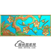 梅花无线碑板精雕图（MBBB-1599）