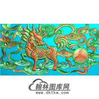 狮子碑板精雕图（MBBB-1570）