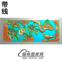 鹤碑板精雕图（MBBB-1657）
