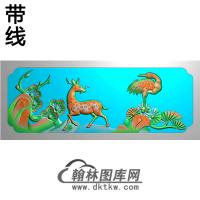 鹤碑板精雕图（MBBB-1661）