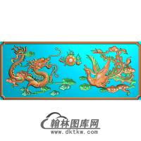 龙凤无线碑板精雕图（MBBB-1663）