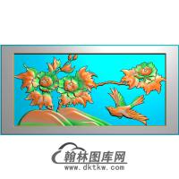 牡丹鸟无线碑板精雕图（MBBB-1679）