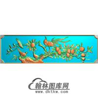 桃子无线碑板精雕图（MBBB-1683）