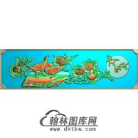 牡丹鸟无线碑板精雕图（MBBB-1688）