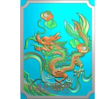 龙无线碑板精雕图（MBBB-1710）