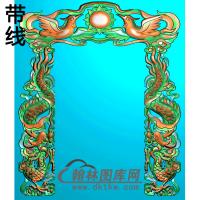双龙碑板精雕图（MBBB-1716）