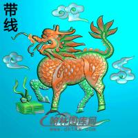 麒麟碑板精雕图（MBBB-1741）