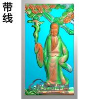 松树碑板精雕图（MBBB-1817）