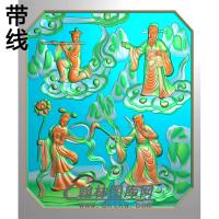 八仙碑板精雕图（MBBB-1820）