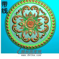 圆洋花碑板精雕图（MBBB-1870）