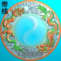 圆龙碑板精雕图（MBBB-1880）