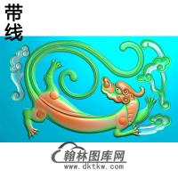 草龙碑板精雕图（MBBB-1904）