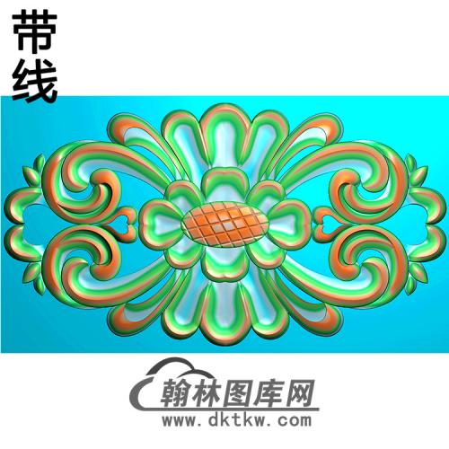 洋花碑板精雕图（MBBB-1919）