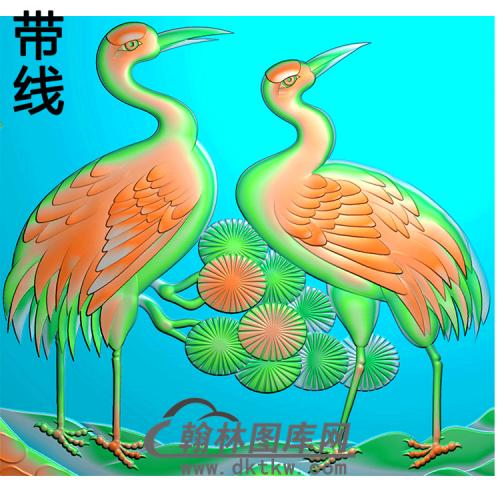 鹤碑板精雕图（MBBB-1960）