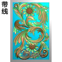卷草碑板精雕图（MBBB-2018）