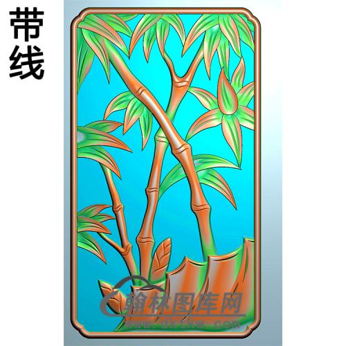 竹子碑板精雕图  （MBBB-2028）