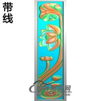 荷花碑板精雕图 （MBBB-2033）