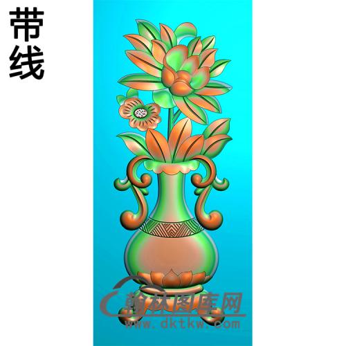 花瓶碑板精雕图（MBBB-2046）